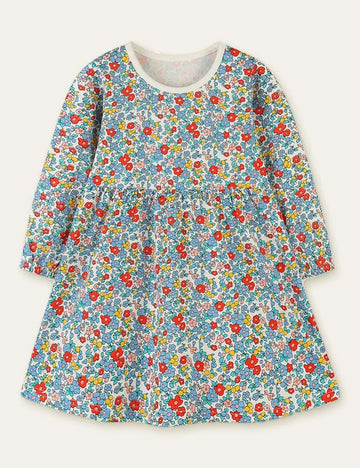 Floral Printed Long Sleeve Dress - Mini Taylor